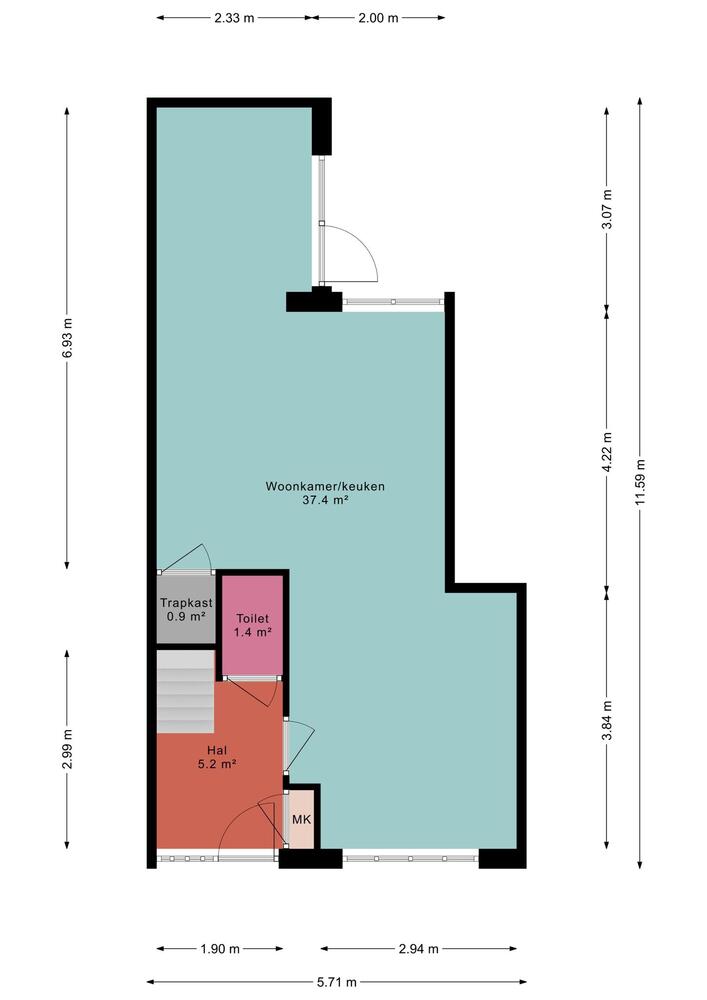 Gerbrand Bakkerstraat 12a, 9713 HJ Groningen - € 485.000 k.k. - Boekholt & partners makelaars Groningen